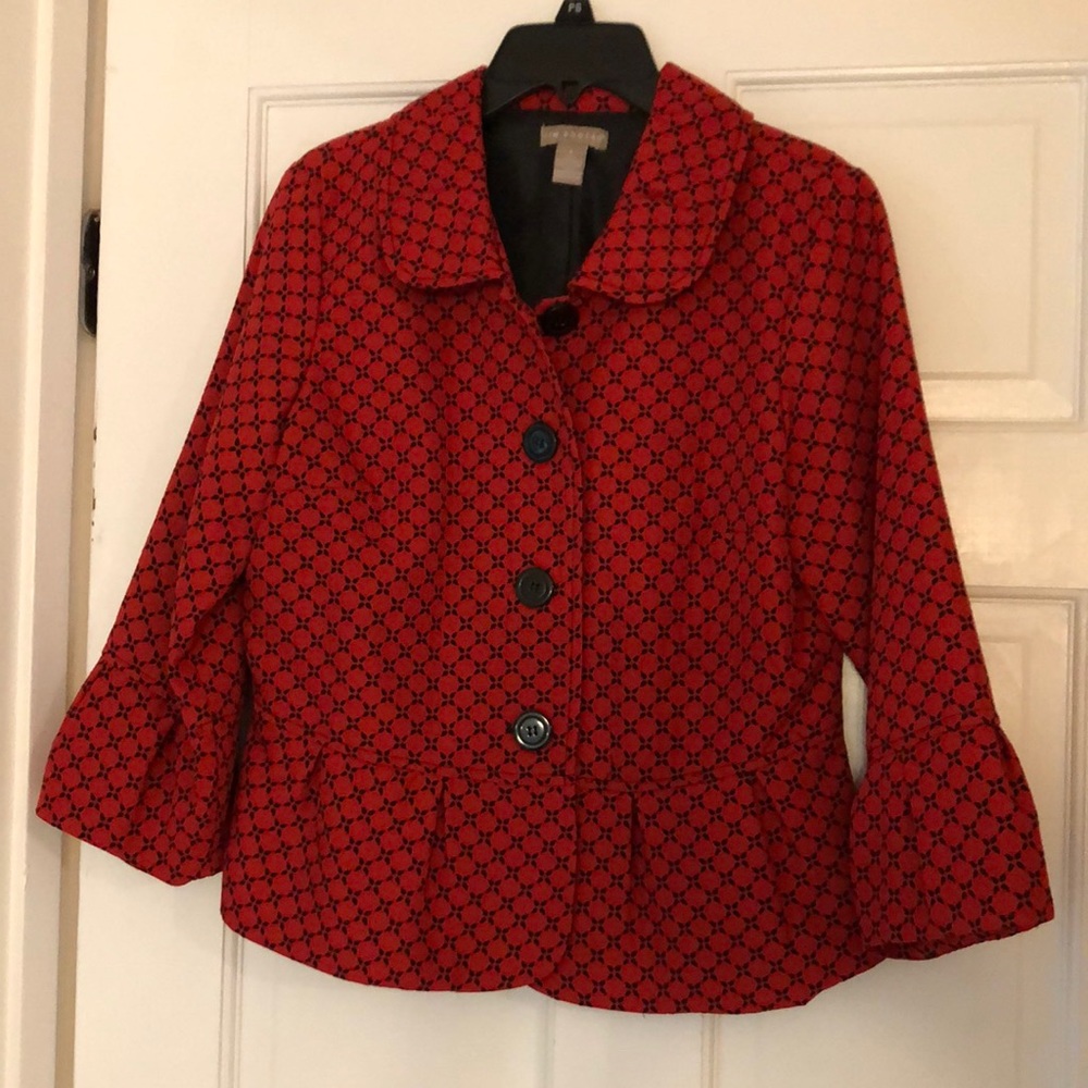 Kim Rogers Small Blazer in red and black